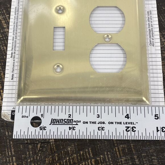 New AmerTac STYLE Polished Brass Light Switch Duplex Outlet Cover Plate Sealed‎ - Picture 10 of 11